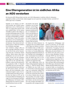 Eine Elterngeneration ist im südlichen Afrika an AIDS verstorben