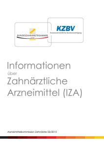 Zahnärztliche Arzneimittel (IZA) Informationen