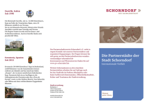 Die Partnerstädte der Stadt Schorndorf