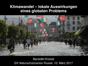 Klimawandel – lokale Auswirkungen eines globalen Problems