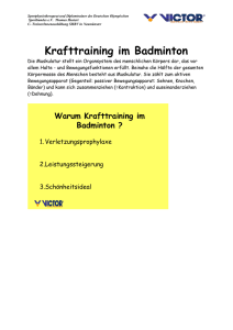 Krafttraining im Badminton