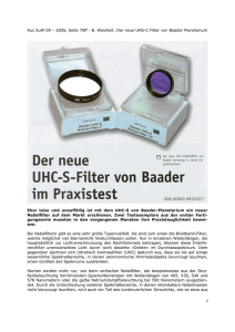 UHC-S Filter im Praxistest