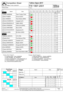 Competition Sheet FW 1997-2001 56kg - Liga-DB