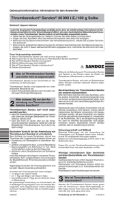 Thrombareduct® Sandoz® 30 000 IE/100 g Salbe
