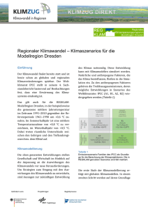 Klimaszenarios für die Modellregion Dresden