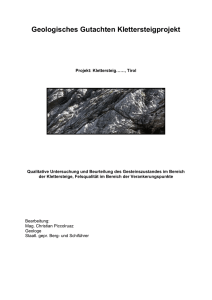 Geologisches Gutachten Klettersteigprojekt