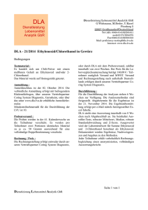 Dienstleistung Lebensmittel Analytik GbR DLA - 21/2014 - dla