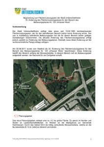 Begründung zum Flächennutzungsplan der Stadt Unterschleißheim
