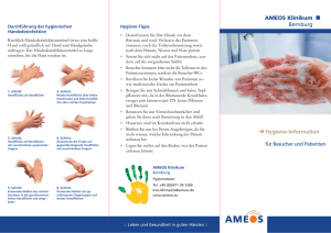 Hygiene-Information für Besucher und Patienten