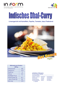 Indisches Dhal-Curry - Schule + Essen = Note 1