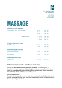 Manuelle Lymphdrainage Fussreflexzonen Massage