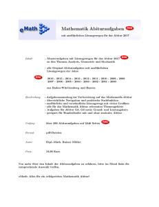 Mathematik Abituraufgaben - Inhalt