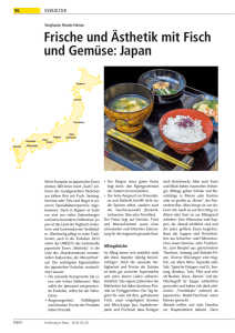 Frische und Ästhetik mit Fisch und Gemüse: Japan