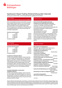 Sparkassen-Depot Trading (Ordererteilung über Internet)