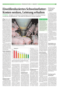 Eiweißreduziertes Schweinefutter: Kosten senken