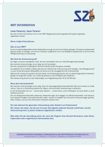Information MRT - Diagnostik