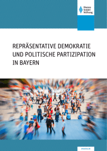 Repräsentative Demokratie und politische Partizipation 2016