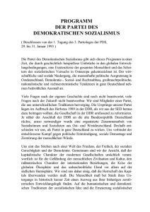 PROGRAMM DER PARTEI DES DEMOKRATISCHEN SOZIALISMUS