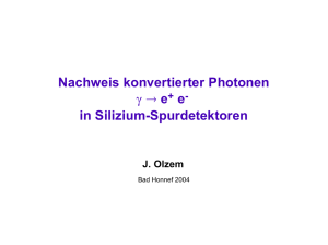 Nachweis konvertierter Photonen γ e e in Silizium