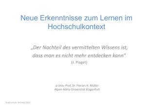 Vortrag von a. Univ.-Prof. Dr. Florian H. Müller