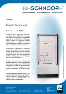 Optische Remote Unit - Schnoor Industrieelektronik