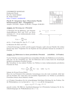 Blatt 6 - Theoretical Physics at University of Konstanz/Theoretische
