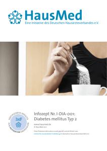 Infozept Nr. I-DIA-001: Diabetes mellitus Typ 2