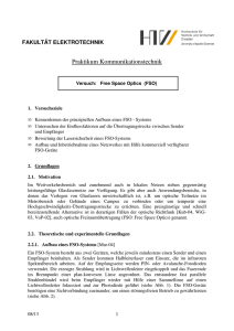 Praktikumsanleitung Free Space Optics (FSO), (O8