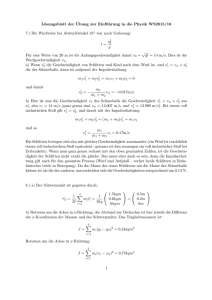 Lösungsblatt der ¨Ubung zur Einführung in die Physik WS2015/16 7