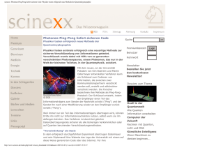 scinexx | Photonen-Ping-Pong liefert sicheren Code: Physiker testen