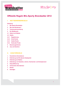 Offizielle Regeln Mrs.Sporty Brandsetter 2012