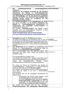 Checkliste AO-SF - Bezirksregierung Düsseldorf