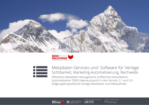 Metadaten-Services und -Software für Verlage