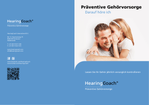 Präventive Gehörvorsorge