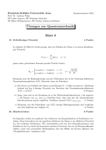 ¨Ubungen zur Quantenmechanik Blatt 8