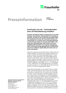 PDF 0,09 MB - Fraunhofer ILT - Fraunhofer