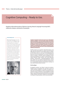 Cognitive Computing – Ready to Use.
