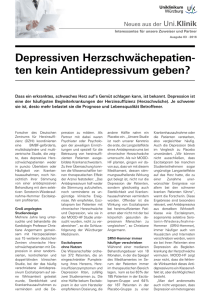 Depressiven Herzschwächepatienten kein Antidepressivum geben?
