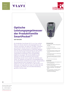 Optische Leistungspegelmesser der Produktfamilie SmartPocket
