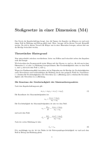 Stoÿgesetze in einer Dimension (M4)