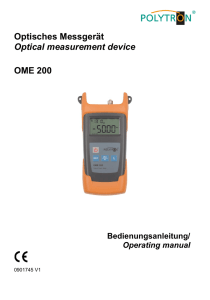 OME 200 Optisches Messgerät