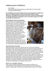 Auffütterung nach viel Waldtracht - Imkerverband St. Gallen