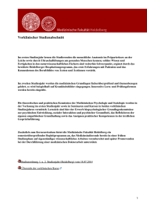Medizinische Fakultät Heidelberg: Vorklinik