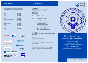 Organisation Sponsoren Schilddrüsenchirurgie in der Solinger HNO