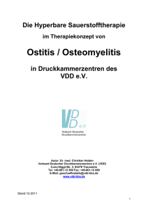 (HBO) im Therapiekonzept bei Osteitis und Osteomyelitis