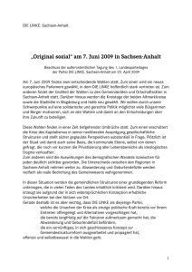 „Original sozial“ am 7. Juni 2009 in Sachsen