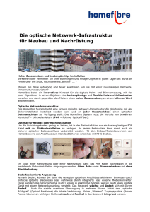 Die optische Netzwerkinfrastruktur für Neubau und Nachrüstung