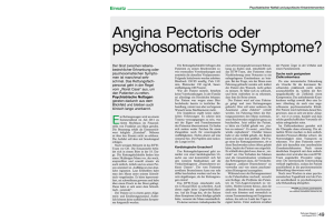 Angina Pectoris od psychosomatische S Angina Pectoris