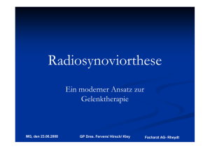 Radiosynoviorthese - Facharzt AG Rheydt
