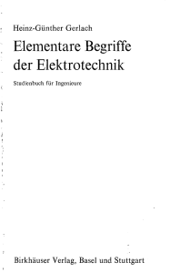 Elementare Begriffe der Elektrotechnik